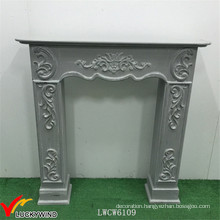 European Style Green Vintage Wood Fireplace Mantel